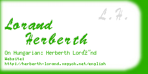 lorand herberth business card